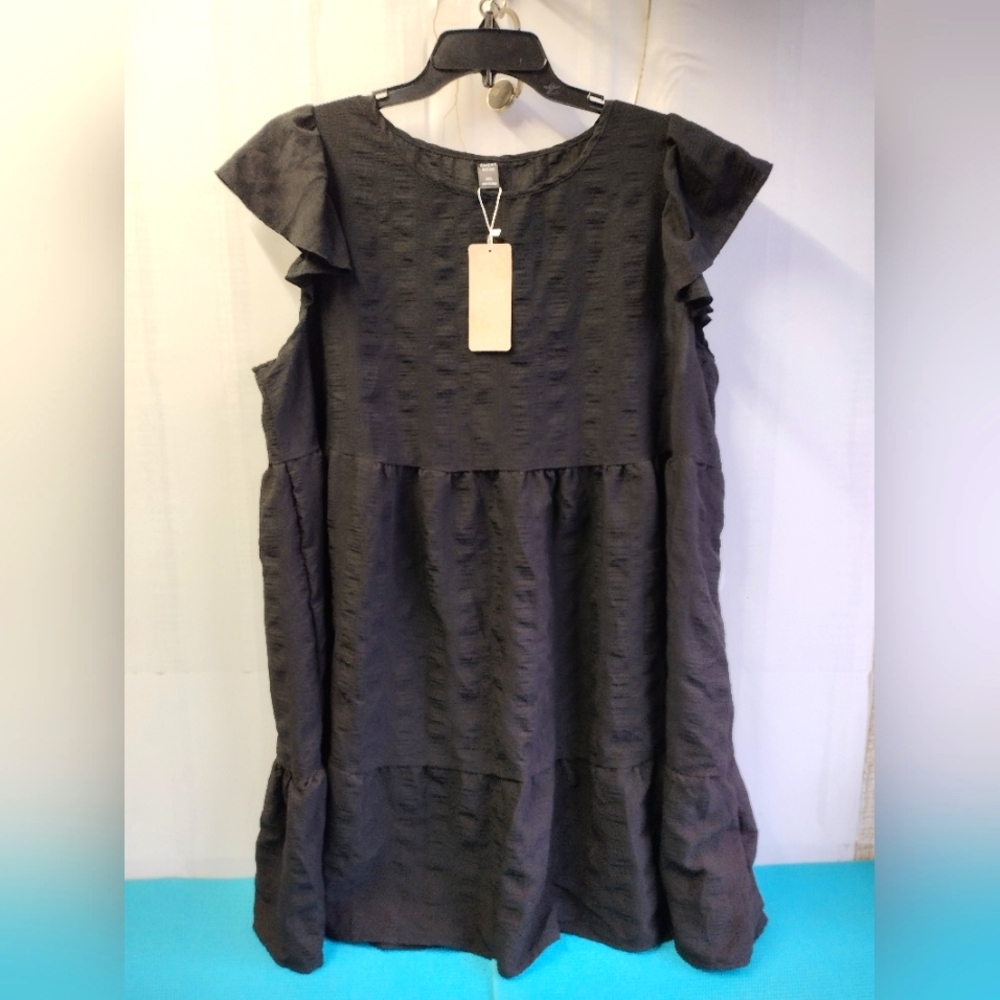 NWT Emery Rose Pullover Dress Ruffle Sleeve/Hem Plus Size 4X